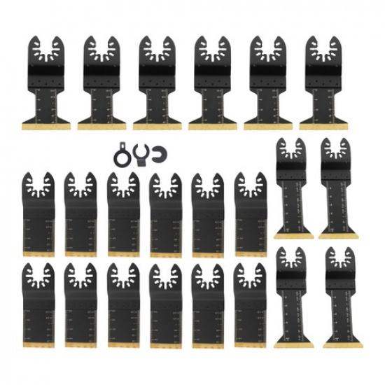 Titanium Oscillating Saw Blades Kit 22 PCS Multitool Cutting Blades for Metal
