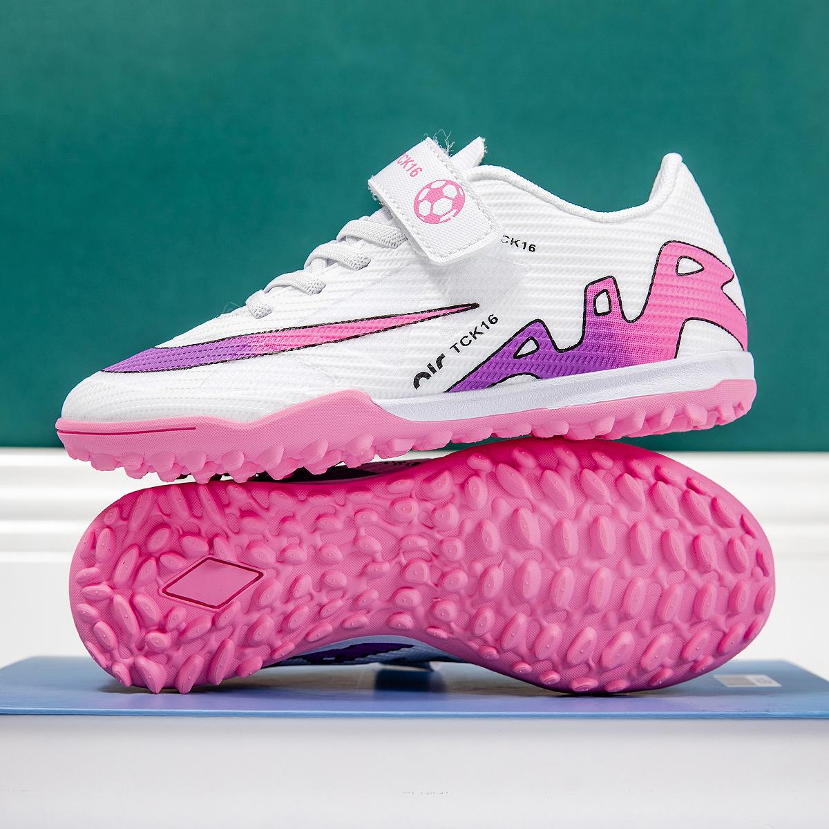 

Girls football shoes new Velcro student professional training sneakers youth lawn broken nails boys football shoes 30