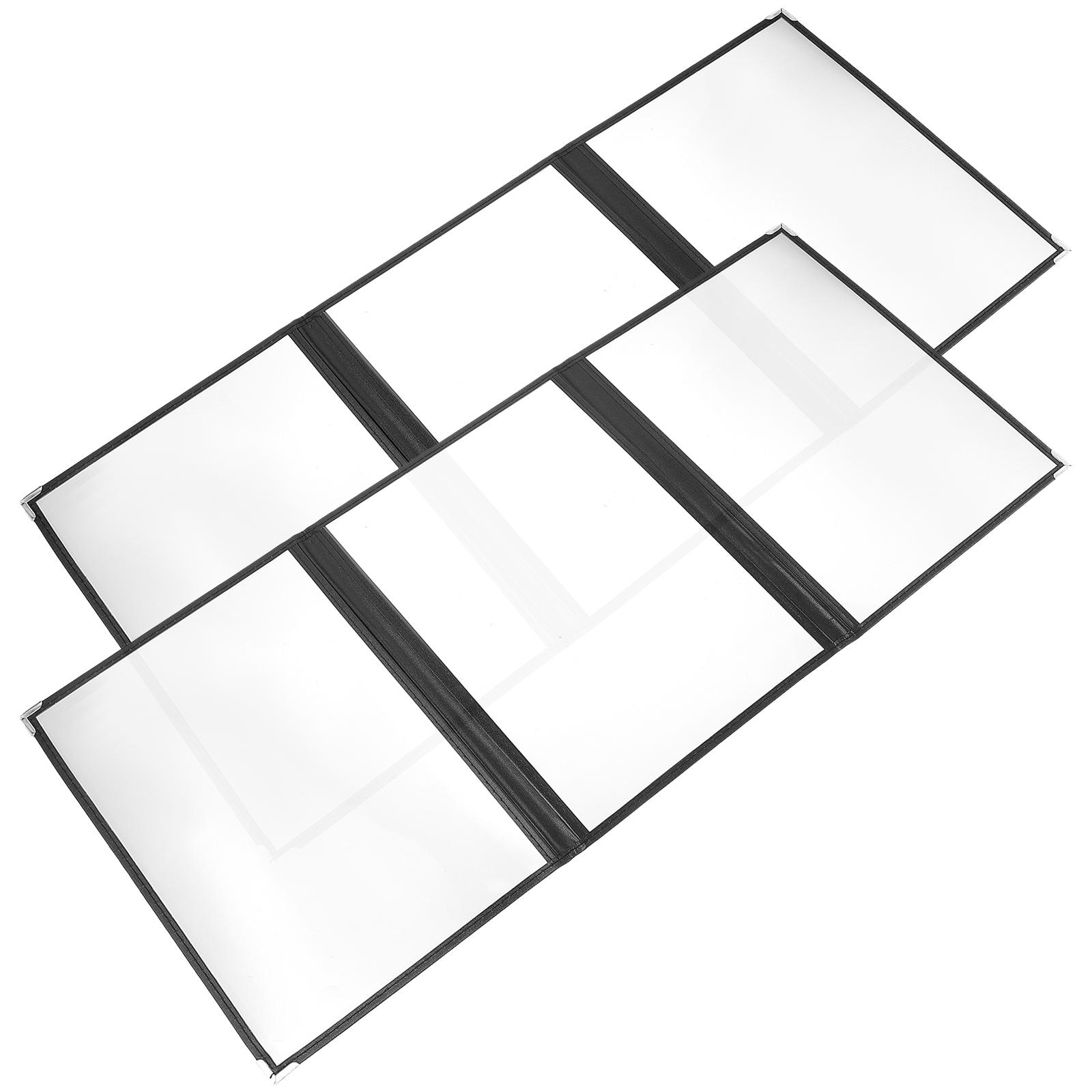 2 Pcs Recipe Folder Pvc Cover Planner Menu Covers For Case Note Holder Card Holder Desk Accessories ganizer Storage Space Save