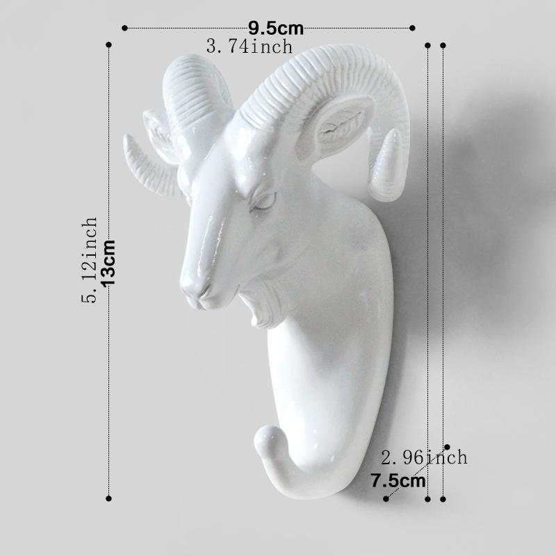 Wandhaken, Tierkopf-Rack, Mantelkappen, Wandaufhänger, Pferd, Giraffe, Elch, Elefant, Haken, dekoratives Dekor, Badezimmer-Accessoires