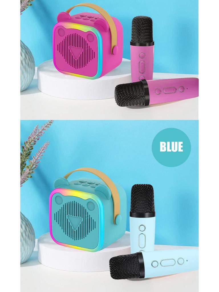 K10 All-in-One Bluetooth Karaoke-Lautsprecher & Mikrofon - Perfektes Gesangsgeschenk für Kinder (K12-Version)