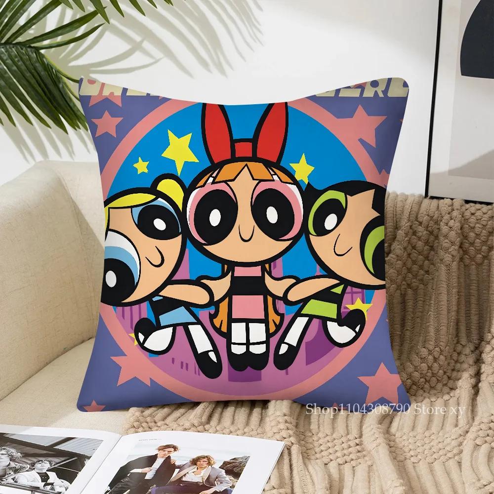 1Pc Classic Cartoon T-The Powerpuff Girls Pillow Bedroom Sofa Leisure Comfort Cushion Car Living Room Home Decoration
