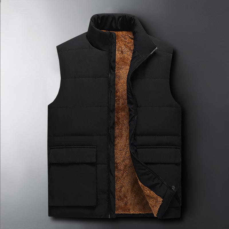 

Толстая куртка из овечьей шерсти для мужчин, повседневная куртка большого размера на осень и зиму L чёрный