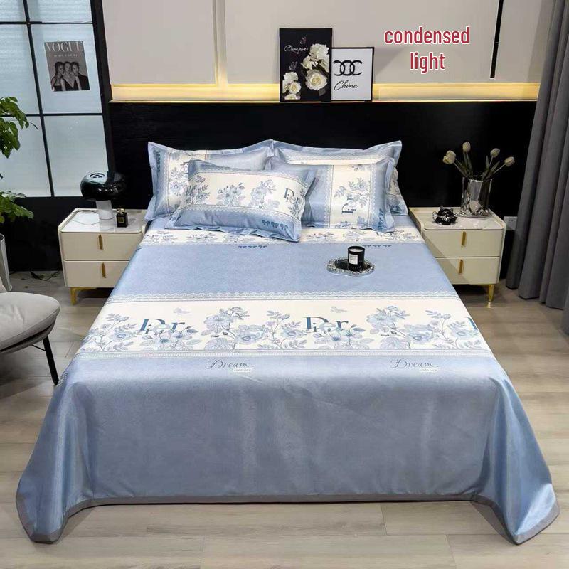 Ice Silk Summer Cool Mat Set: Foldable & Washable Three-Piece for Dormitory Single Beds