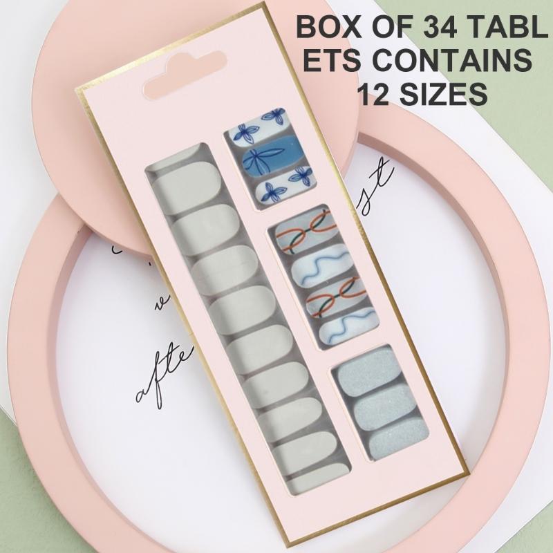 Nails Art Sticker Waterproof Gels Nail Strips Japanese Style Nail Polish Sticker Nail Wraps Nails Art Decorations