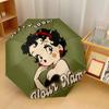 Custom Text Automatic 8 Bone Umbrella, Portable Sun Rain Protection UmbrellaBetty Boop