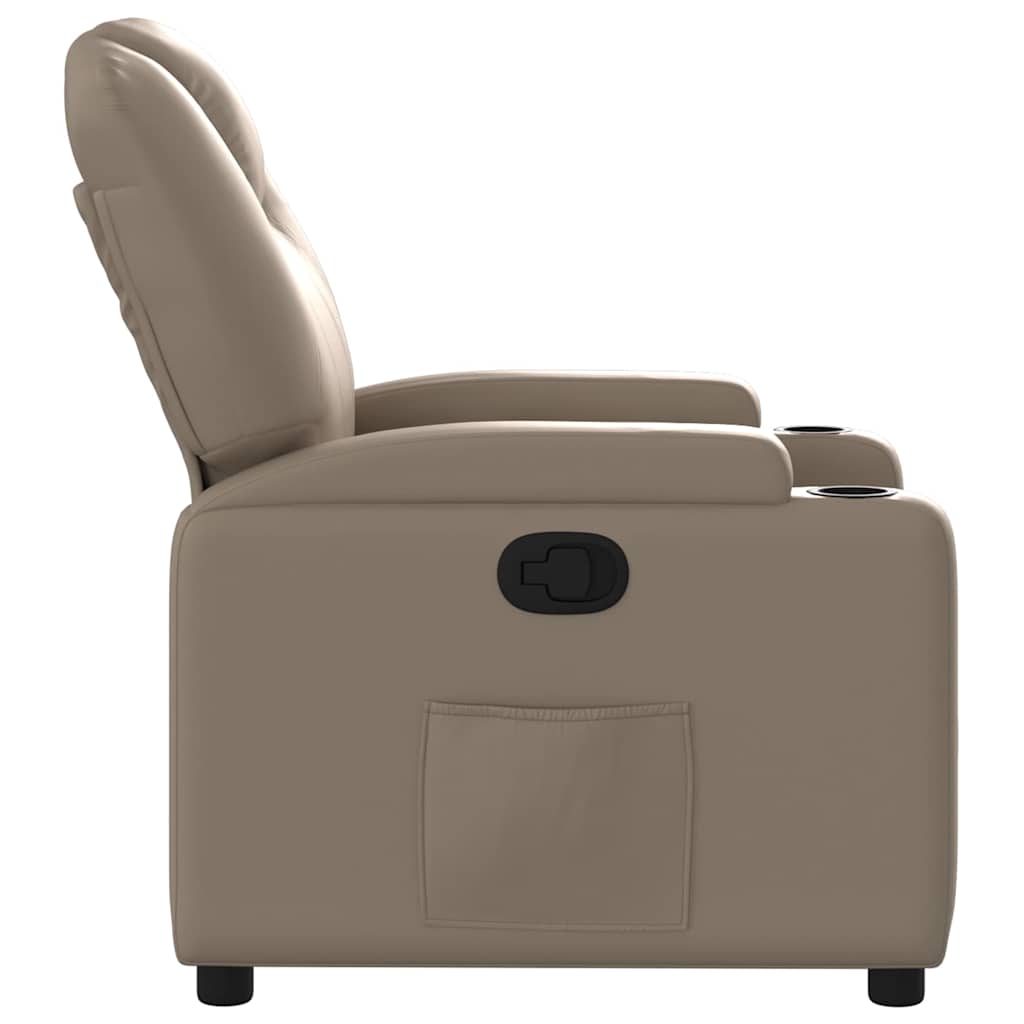 Relax Chair In Cappuccino Brown Faux Leather