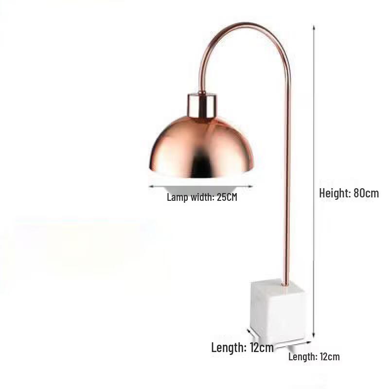 Rongyu Gold & White Marble Food Warming Lamp