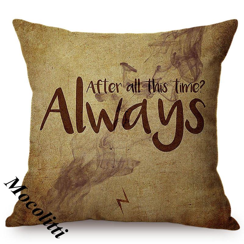 Vintage Classic Quotes Letter Art Print Sofa Throw Pillow Case Cotton Linen Home Decorative Square Chair Cushion Cover Cojines
