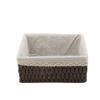 3pcs Storage Baskets Multifunctional Handwoven Paper Rope Baskets with Daisy Patterned Removable Liners for Stationery