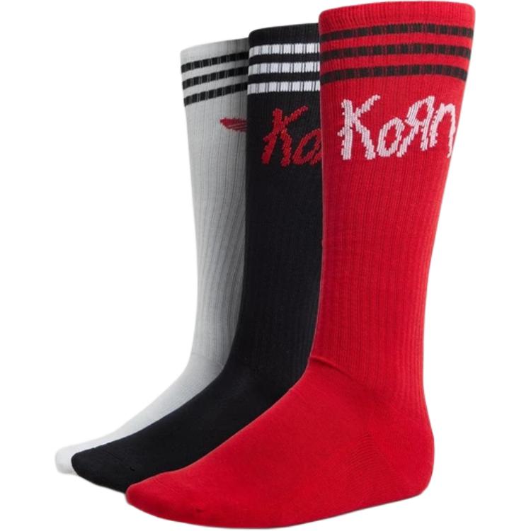 

Adidas X KoRn Socks Set Of 3 White/Black/Better Scarlet JG1440 S