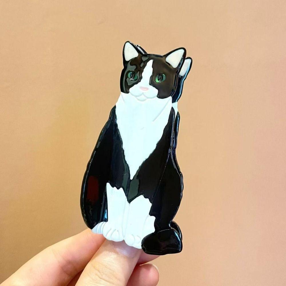Personalized Acetic Acid Acetate Cat Hair Claw Pet Hairpin Animal Hair Clip Cartoon Hair Accessories Shark Clip Girl