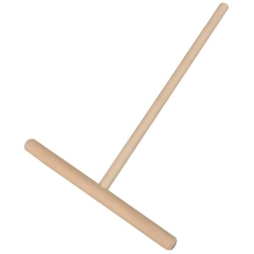 PULABO 2-Piece Wooden Crepe Maker with Pancake Batter Spreader Sticks, Kitchen Cookware Tools for Restaurants and Cafeterias, Durable