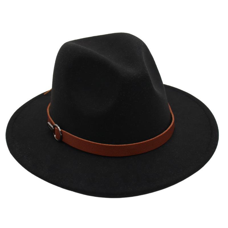 S New Retro British Top Hatsmall Belt Felt Hat Autumn And Winter European And American Jazz Hat Ins Style