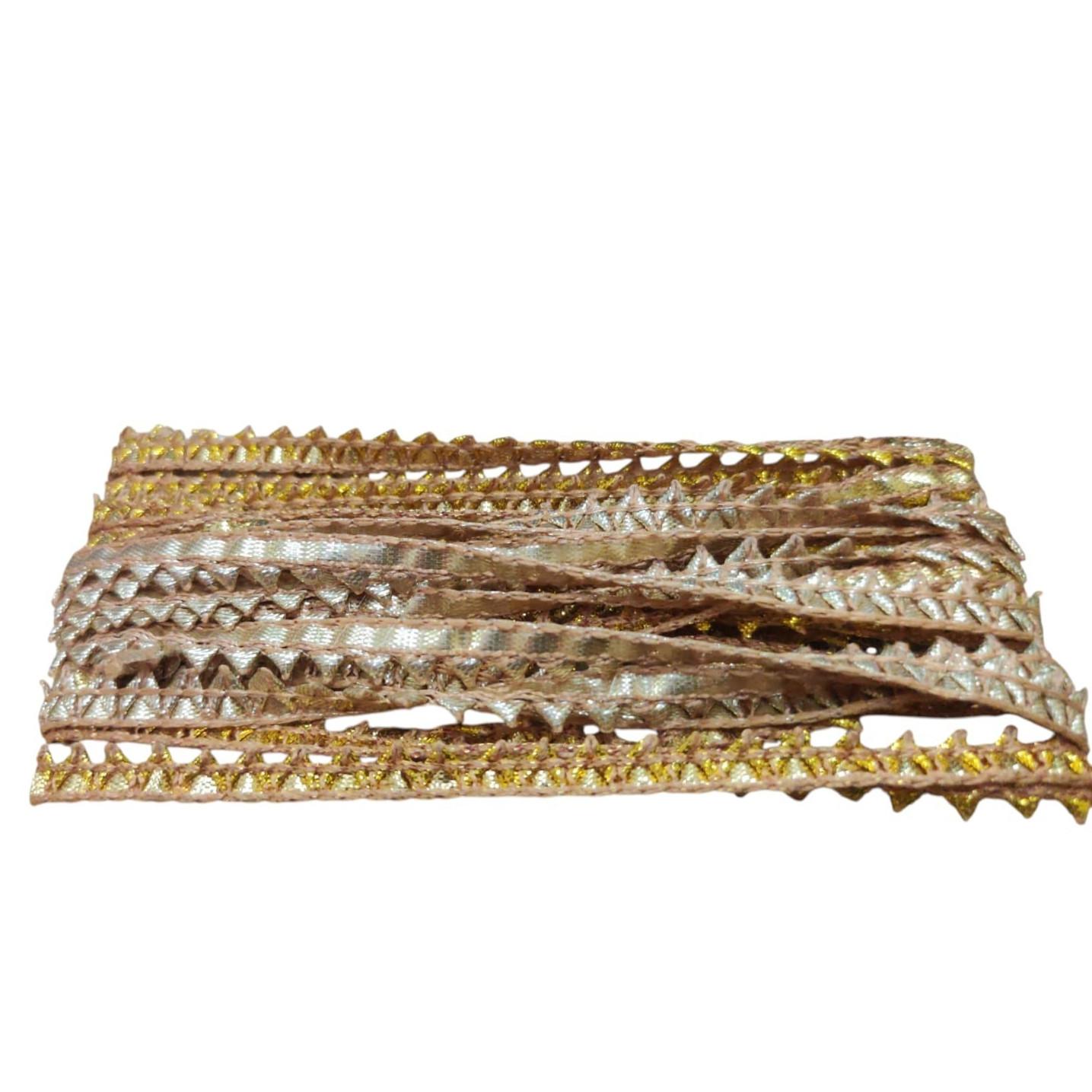 @ Gota Border Lace For Dresses 9 Mtr Antic Gold 22Gm Zr-9083-60%Off