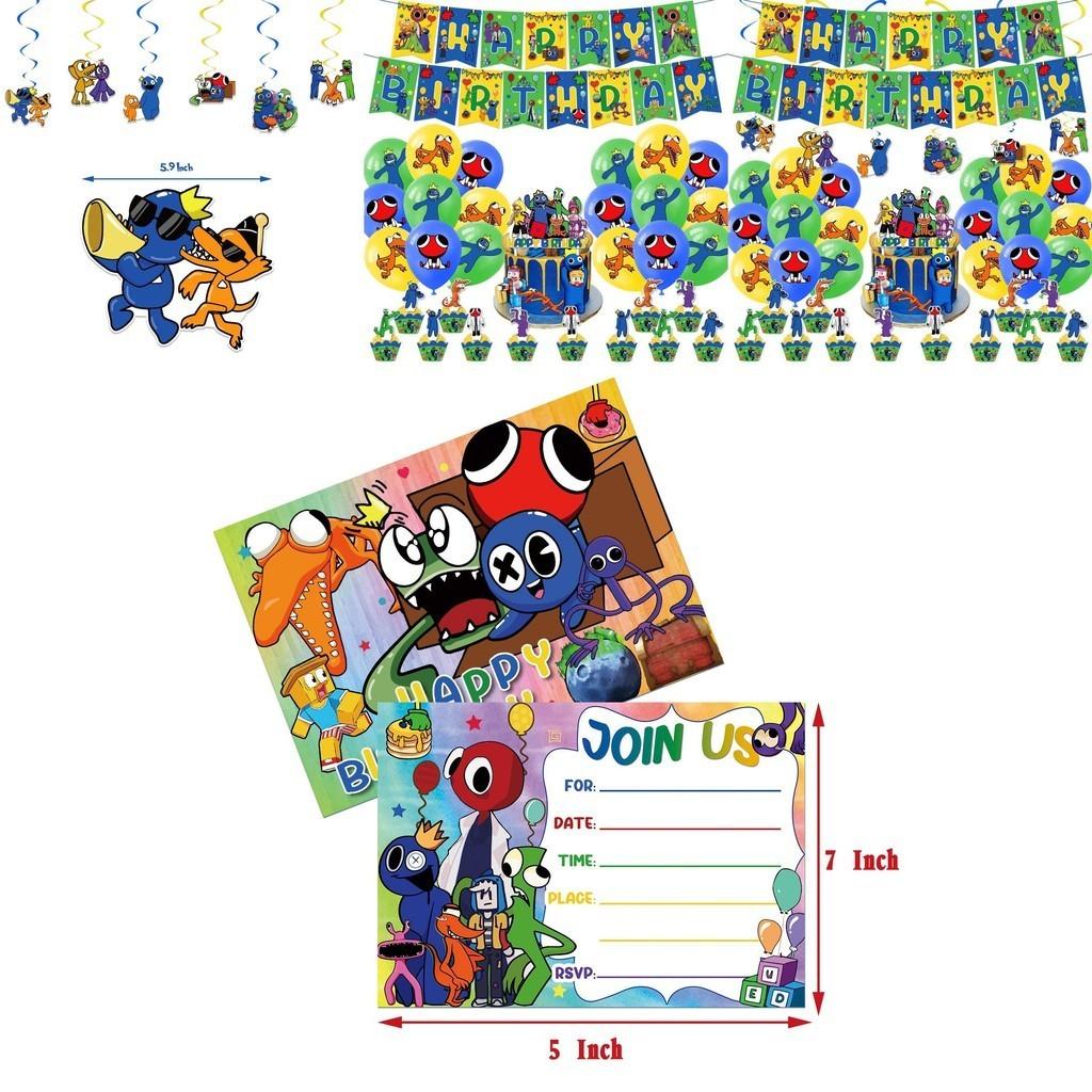 Roblox Rainbow Friends Party Supplies Kit With Banner Cake Topper Balloons And More!