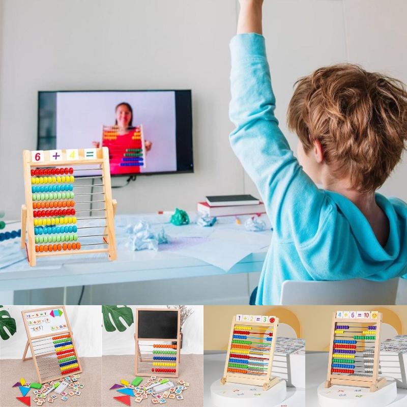 Educational Wooden Math Teaching Tool For Elementary Students Enhance Learning And Development Counting Beads Addition And Subtraction Tool Qm-521