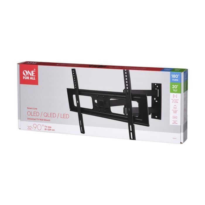 ONE FOR ALL WM2651 180° Tilt and Swivel Wall Mount for TVs from 81 To 229 Cm (32-90")