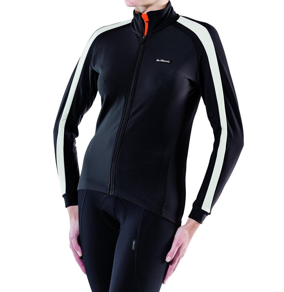 De Marchi Thermal Racing Size 4907MLD24031 Women's Jersey, Black, Small, Fall/Winter
