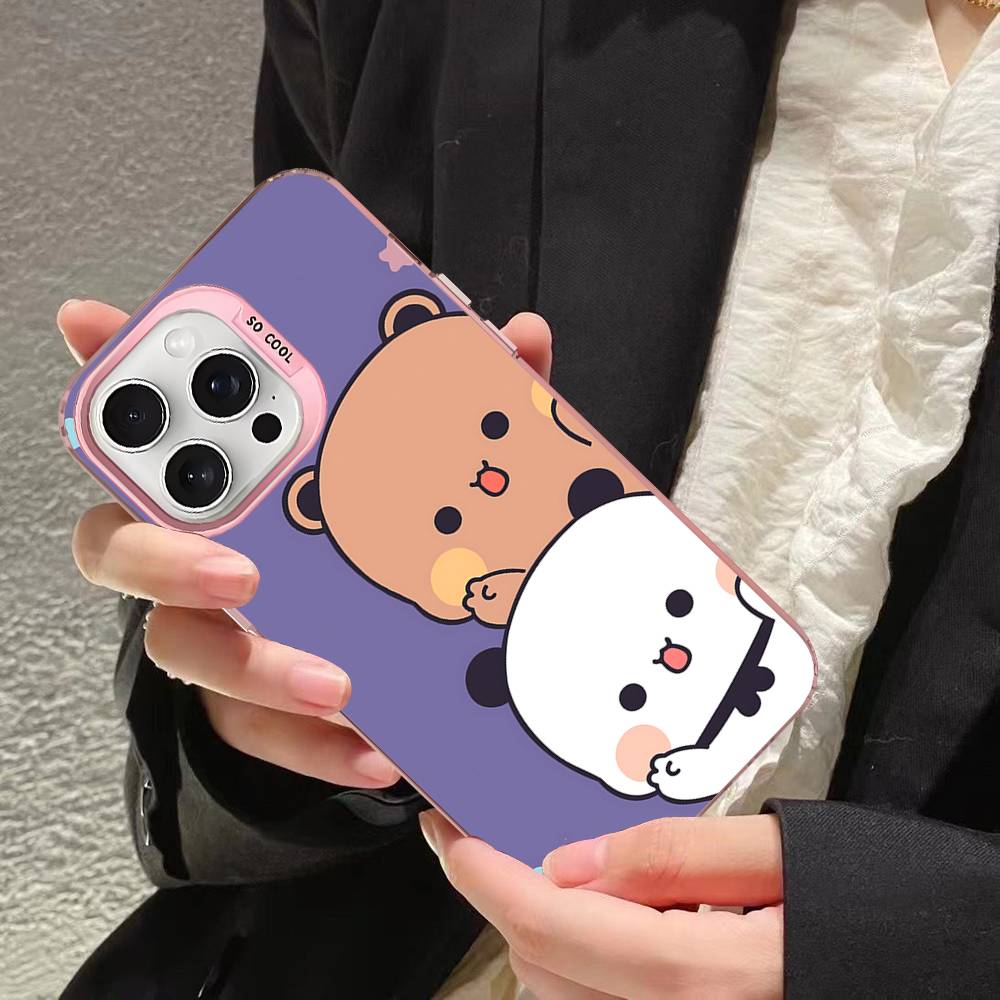 Cute Bubu Dudu Phone Case For IPhone 17 16 15 14 11 12 13 Pro Max Pro Plus Colored Silver Cover