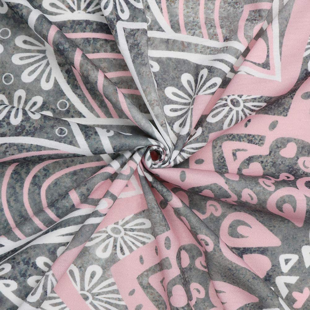 Indian Tapestry Hippie Bohemian Grey Pink Mandala Flower Tapestry Wall Hanging Bedding Tapestry