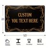 Custom Personalized Outdoor Metal Sign - 8x12 Inch Black Lace Design (Custom Name/Text) | Traffic Warning Road Safety Caution Si