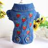 Pet Cake Ruffle Dress  Cute Lightweight Dog Vest Bichon Teddy Small Dog Clothes Solid Dog Denim Jacket Pet Jean Coat