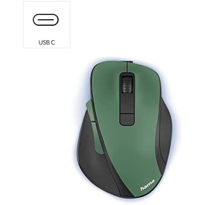 Souris sans fil - hama - mw-500 - rechargeable usb c - 1600 dpi - 2.4 ghz