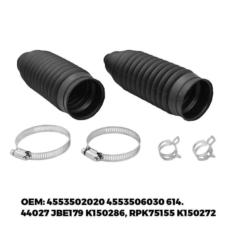 Universelles Silikon-Lenkgetriebe-Manschetten-Kit Links & Rechts Schwarz Silikon und Metall Automobilteile Zubehör