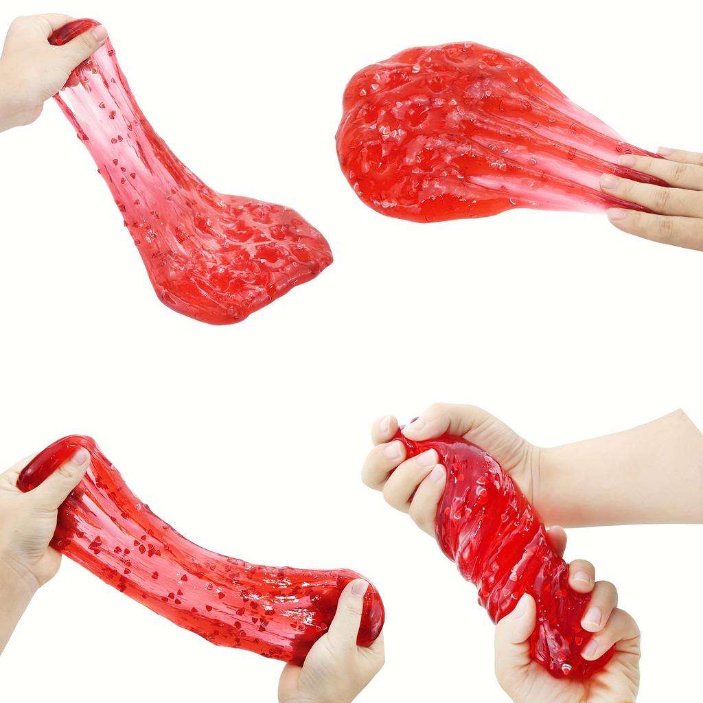 1pc 70ml Clear Slime, Large Size Fluffy Stretchy Sensory Toy, Stress Relief Putty for Kids Adults, DIY Crystal Jelly Clay