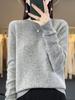 Women's Seamless Wool Cashmere Pullover Sweater - Round Neck, Loose Fit, Popular Seller for Spring, Autumn, & Winter.