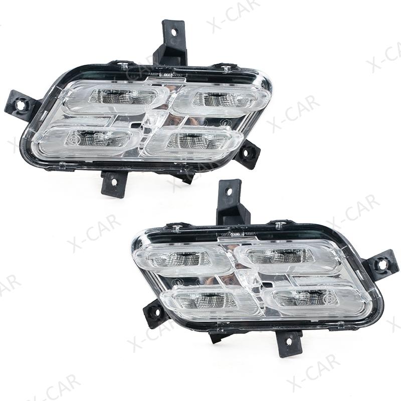 For Chery Jetour X70 X70S 2018 Front Bumper Daytime Running Drive Light Fog Lamp Trim Cover Frame Grille