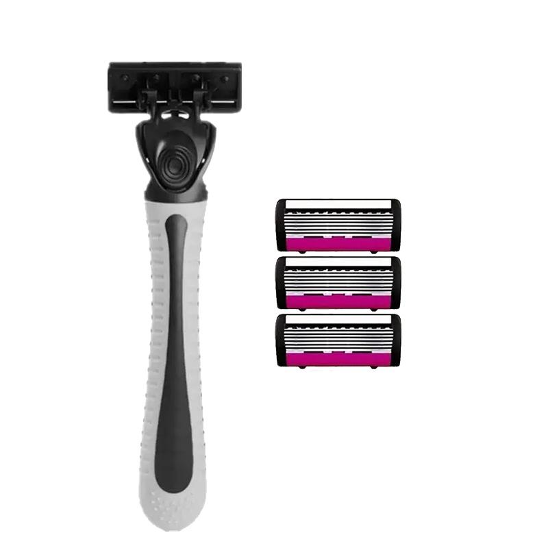 

Men s Shaver with New Design Reusable Razor Six Layer Imported Blade Multi Tool Head Replacement for Smooth Shaving