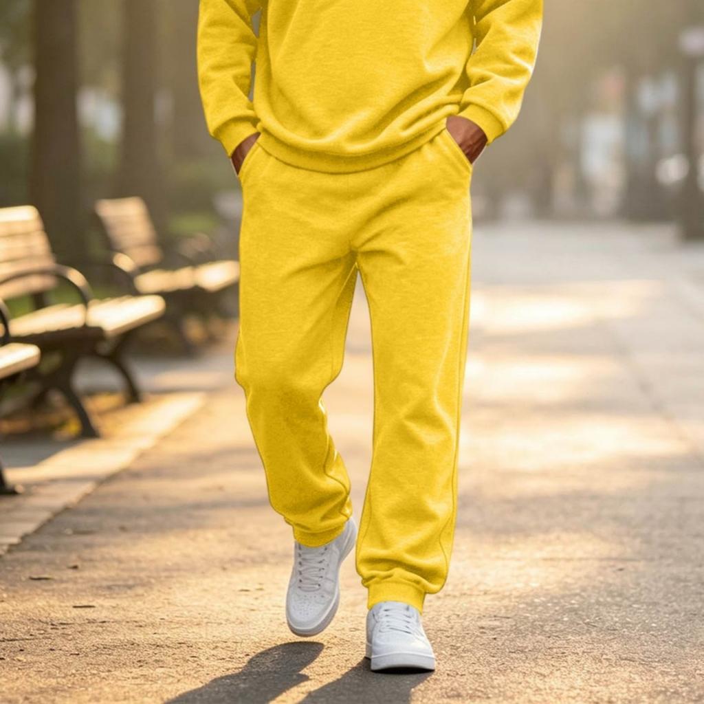Men's Casual Sweatpants with Elastic Waist for and Everyday Wear