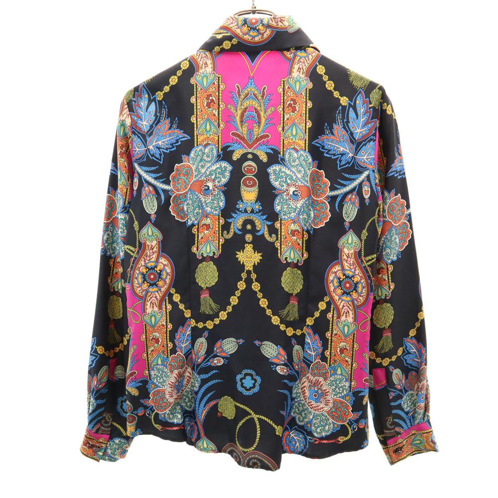 Unused ETRO Italian Silk Overall Handle Long Sleeve Shirt 42 Women Used
