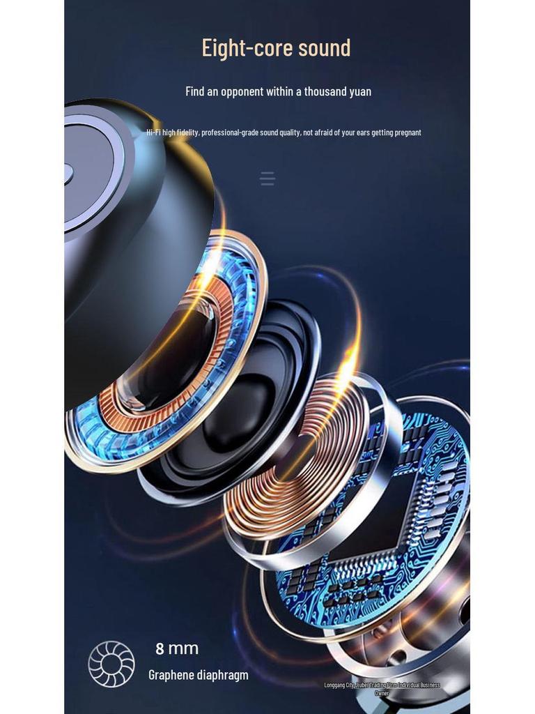 2025 Wireless Bluetooth 5.4 Earphones: Dual-Ear Mini In-Ear Sport Headset, Compatible with Apple & Android