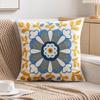 Flower Pillow Cover Towel Embroidered Sofa Throw Pillow Cover Decorative Square Cushion Case for Sofa Bedroom 45x45 Pillowcase