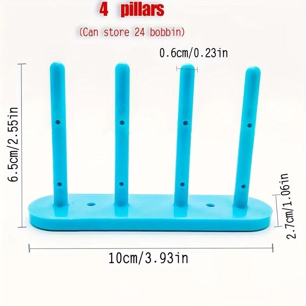 Plastic Magnetic Bobbin Holder 5 Column Compact Thread Bobbin Organizer Magnetic Adsorption High Efficiency
