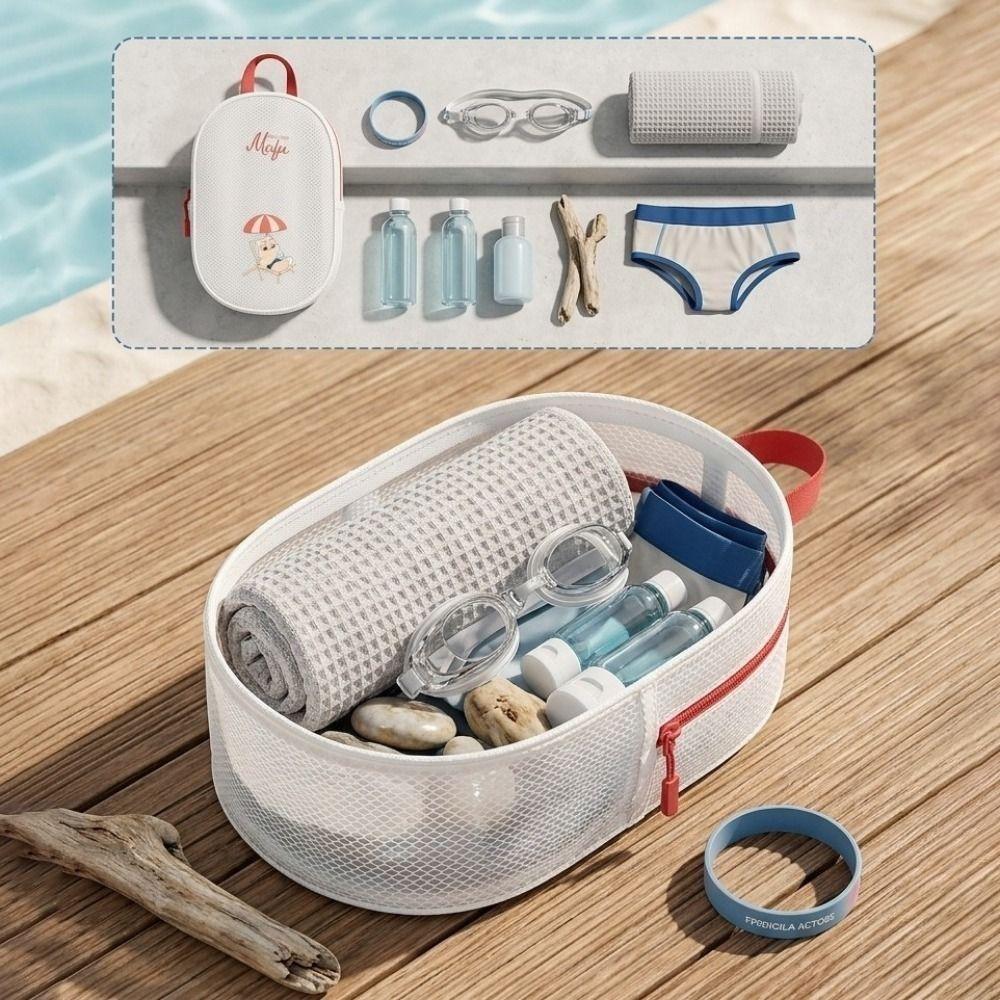 Handheld EVA Swimming Bag Waterproof Sports Beach Bag Cartoon Pattern Gym Dry Bag Women
