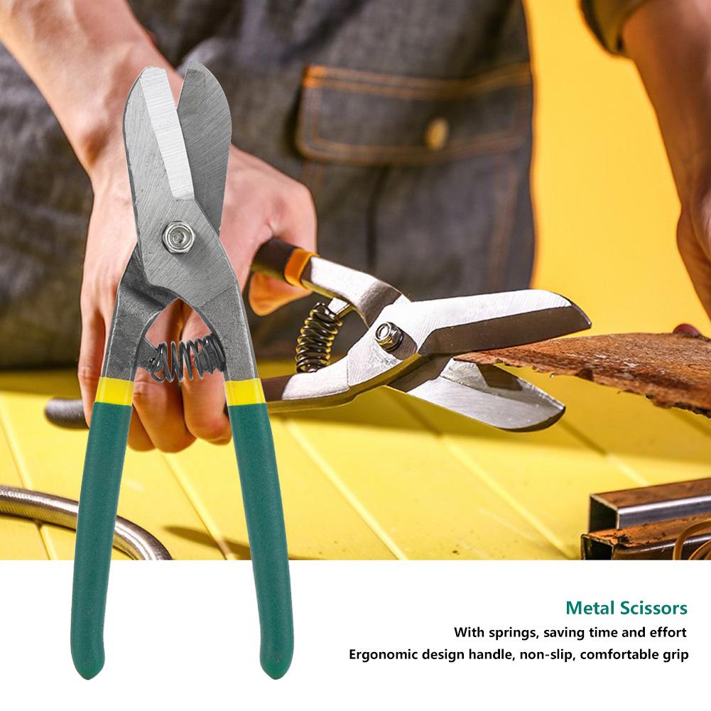 Germany Type Manual Steel Tin Snips Metal Shears Sheet Metal Cutting Scissors Cutter (10 Inch)