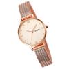 Women's Quartz Watch White Rose Gold Waterproof Mesh Stainless Steel Elegant Slim Business Style Gift