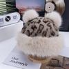Korean Internet celebrity imitation fur hat women winter thickened warm plush bucket hat imitation mink basin hat cold protection ear