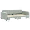VidaXL Lit de jour avec lit gigogne gris clair 90x200 cm velours 3196929