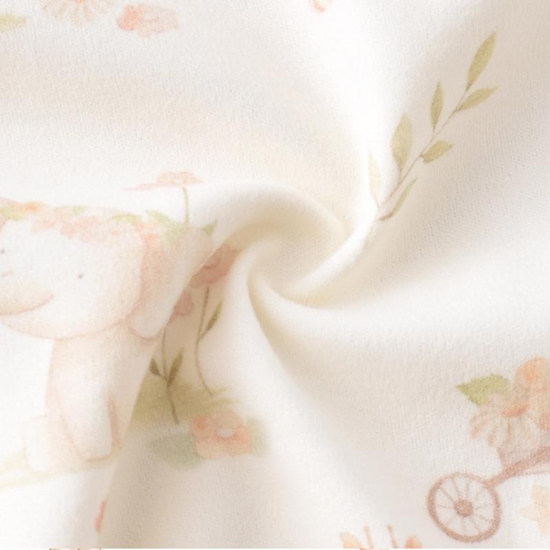 Cotton Baby Romper Long Sleeve Lap Shoulder Design Cross Front Ties Soft Comfortable Newborn Clothes Class A Safety