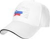 Slovenia Map US Flag Distressed Baseball Cap Polyester Casual Snapback Hat Outdoor Sun Protection Adult