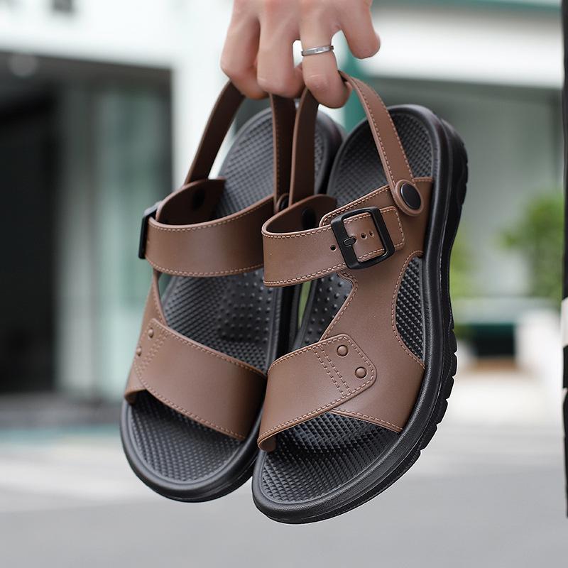 2024 Summer Men's Non-Slip Waterproof Sandals - Two-Way Wear Casual Beach Shoes