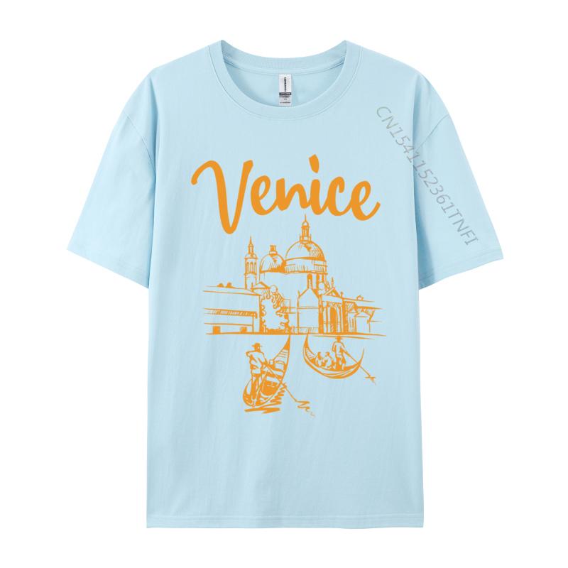 Benátky Itálie Luxusní Značkové Trička Cosie Mikiny Nadměrné Velikosti 2024 Sleva Čistá Bavlna O Krk Pánské Tričko