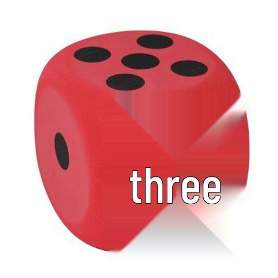 8cm EVA Rounded Corner Foam Dice - Six-Sided, 3.8cm Square