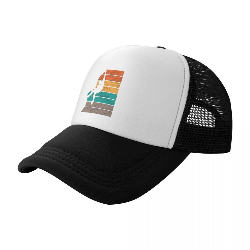 Vintage Rock Climbing State Outline Trucker Hat Retro Outdoor Casual Mesh Baseball Cap Unisex
