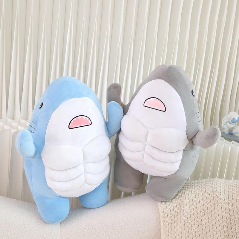 35cm Muskelhai Plüschtiere Kuscheltier Ozeanwal Fisch Kuscheltiere Weiche Plüschtiere Kinder Geburtstagsgeschenke Valentinstag